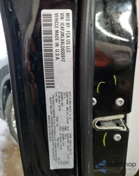 2020 Jeep Cherokee Latitude Plus from USA, damaged, VIN 1C4PJMLX4LD655917